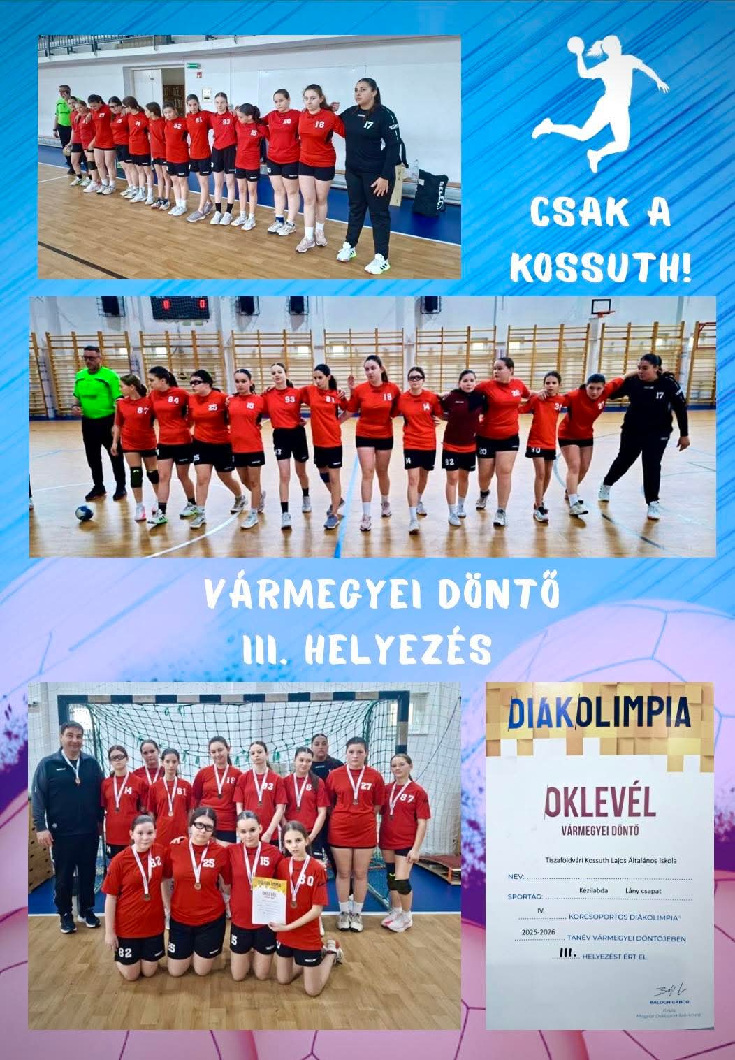 Vármegyei bronzérem Mezőtúron: Dobogósok lettek a tiszaföldvári kézilabdás lányok